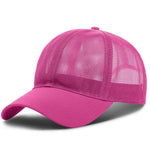 Breathable Mesh Men's And Women's Hats Outdoor Solid Color Light Board Baseball Caps - Heritage cosmetics and beauty care