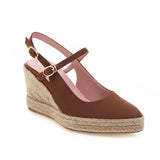 Women Shoes Platform Sandals Peep Toe High Wedges Heel Ankle Buckles Espadrilles - Heritage cosmetics and beauty care