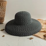 Retro Round Top Big Straw Hat Ladies Sun Hats Travel - Heritage cosmetics and beauty care