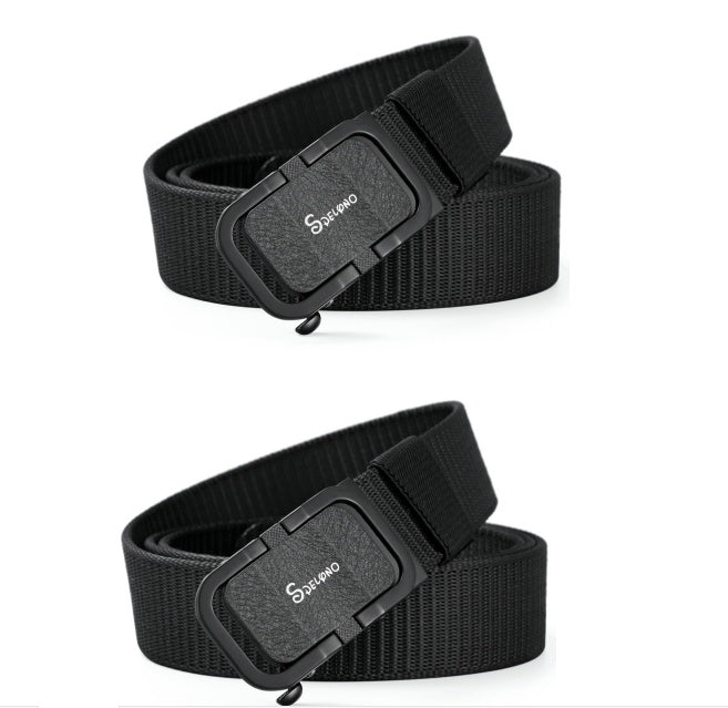 Toothless Automatic Buckle Belt Nylon Canvas Belt Outdoor Casual Pants Belt - Heritage cosmetics and beauty care