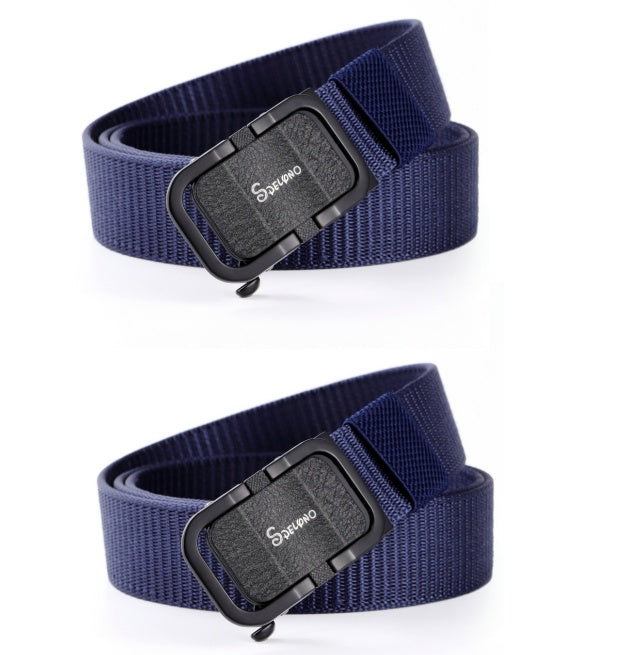 Toothless Automatic Buckle Belt Nylon Canvas Belt Outdoor Casual Pants Belt - Heritage cosmetics and beauty care