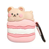 Cute Papa Macaron Bear Earphone Protective Case Heritage cosmetics and beauty care