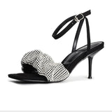 Women's Stiletto High Heels With Rhinestones - Heritage cosmetics and beauty care