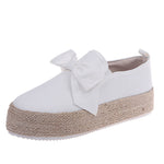 Womens Flats Shoes Espadrilles Flatforms Bowknot Suede Hemp Rope - Heritage cosmetics and beauty care