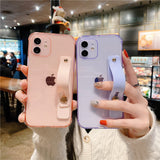 Candy Color Transparent Mobile Phone Case For Apple Stand Solid Color Soft Case Heritage cosmetics and beauty care