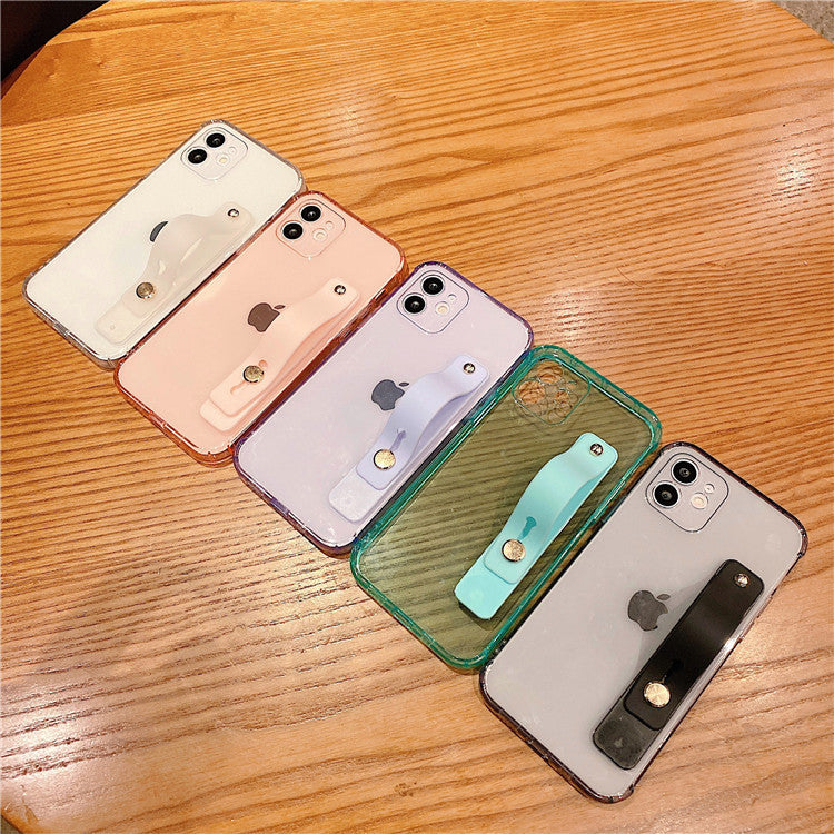 Candy Color Transparent Mobile Phone Case For Apple Stand Solid Color Soft Case Heritage cosmetics and beauty care