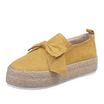 Womens Flats Shoes Espadrilles Flatforms Bowknot Suede Hemp Rope - Heritage cosmetics and beauty care