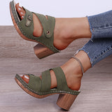 Women's Sandals High-Heeled Thick Heels Plus Size Women's Sandals - Heritage cosmetics and beauty care