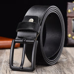 Black buckled leather belt - Heritage cosmetics and beauty care