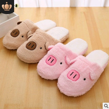 Couple models cartoon pig cotton slippers month cotton slippers home floor soft slippers warm - Heritage cosmetics and beauty care