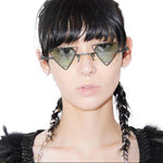 new sunglasses punk wind triangle hollow sunglasses glasses Europe and the United States personality metal sunglasses - Heritage cosmetics and beauty care