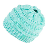 Women's ponytail knit wool cap - Heritage cosmetics and beauty care