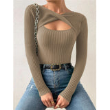 European And American Irregular Hollow Pullover Sweater - Heritage cosmetics and beauty care