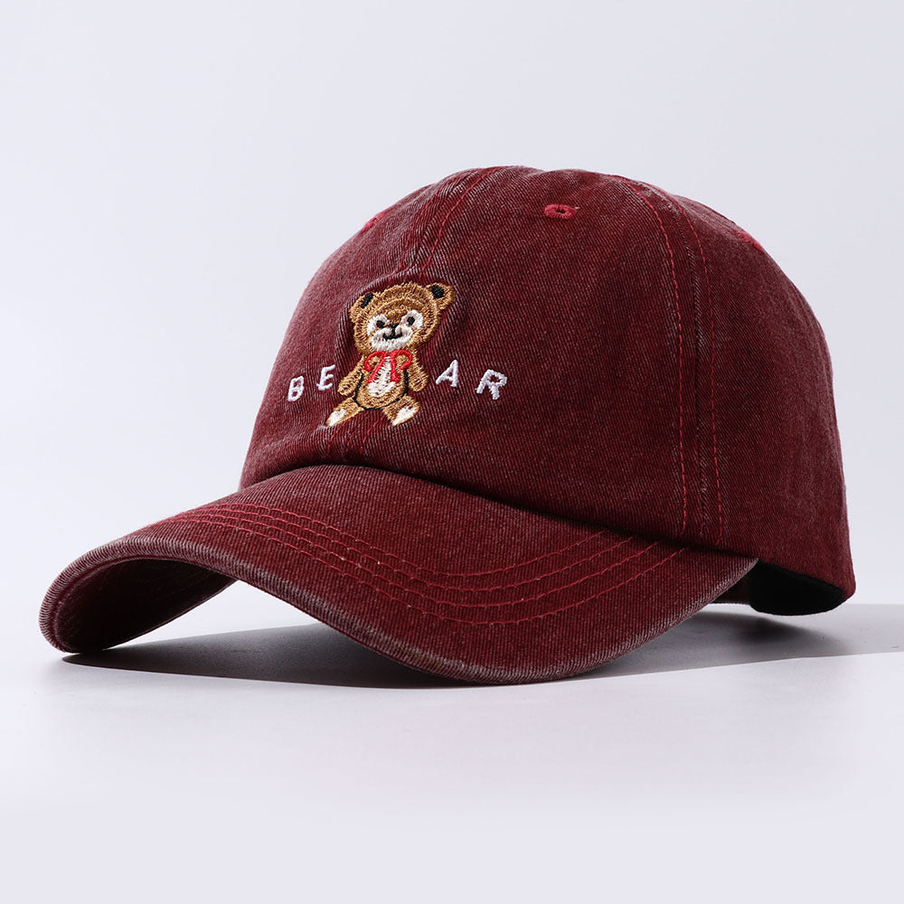 Women Cartoon Teddy Bear Embroidery Dad Hats - Heritage cosmetics and beauty care