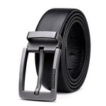 Cowhide business fashion belt embossed pin buckle belt - Heritage cosmetics and beauty care