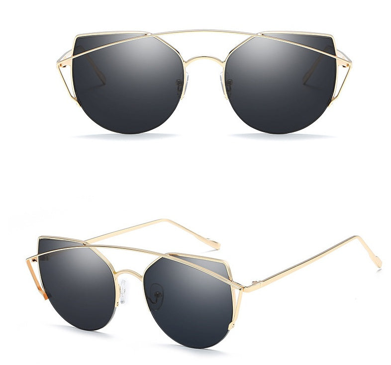 Female Vintage Gold Sunglasses - Heritage cosmetics and beauty care