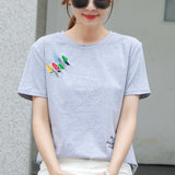 Women's loose t-shirts cotton student shirts - Heritage cosmetics and beauty care