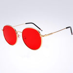 New spring mirror leg sunglasses Metal round frame retro sunglasses Colorful reflective European and American trend sunglasses - Heritage cosmetics and beauty care