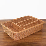 Rattan Woven Tableware Storage Knife Fork Chopsticks Basket - Heritage cosmetics and beauty care