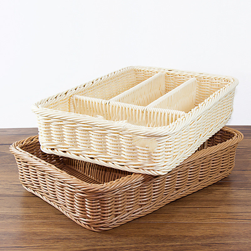 Rattan Woven Tableware Storage Knife Fork Chopsticks Basket - Heritage cosmetics and beauty care