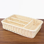 Rattan Woven Tableware Storage Knife Fork Chopsticks Basket - Heritage cosmetics and beauty care