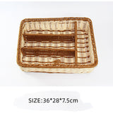 Rattan Woven Tableware Storage Knife Fork Chopsticks Basket - Heritage cosmetics and beauty care