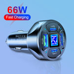 66W 2USB 2Type-c Digital Display Car Charger Support Super Fast Charge Heritage cosmetics and beauty care