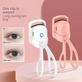 Eyelash Curler Portable Electric Heated Comb Eye Lash Long Lasting Eyelashes Curls Thermal Eyelash Curler Makeup Tools Heated Eyelash Curlers,Rechargeable Electric Eyelash Curler,Handheld Eyelash Heat - Heritage cosmetics and beauty care