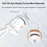 Eyelash Curler Portable Electric Heated Comb Eye Lash Long Lasting Eyelashes Curls Thermal Eyelash Curler Makeup Tools Heated Eyelash Curlers,Rechargeable Electric Eyelash Curler,Handheld Eyelash Heat - Heritage cosmetics and beauty care