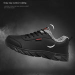 Artificial Leather Cotton Fur Men's Leather Casual Sneaker Warm Shoes - Heritage cosmetics and beauty care