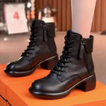 Thick Bottom Solid Color Ankle Boots Women - Heritage cosmetics and beauty care