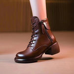 Thick Bottom Solid Color Ankle Boots Women - Heritage cosmetics and beauty care