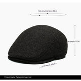 Outdoor Cycling Warm Short Brim Beret Middle-aged And Elderly Men Ear Protection Advance Hats - Heritage cosmetics and beauty care