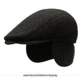 Outdoor Cycling Warm Short Brim Beret Middle-aged And Elderly Men Ear Protection Advance Hats - Heritage cosmetics and beauty care