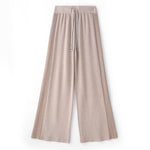 Women's Knitted Wide-leg Pants High Waist Drawstring Loose - Heritage cosmetics and beauty care