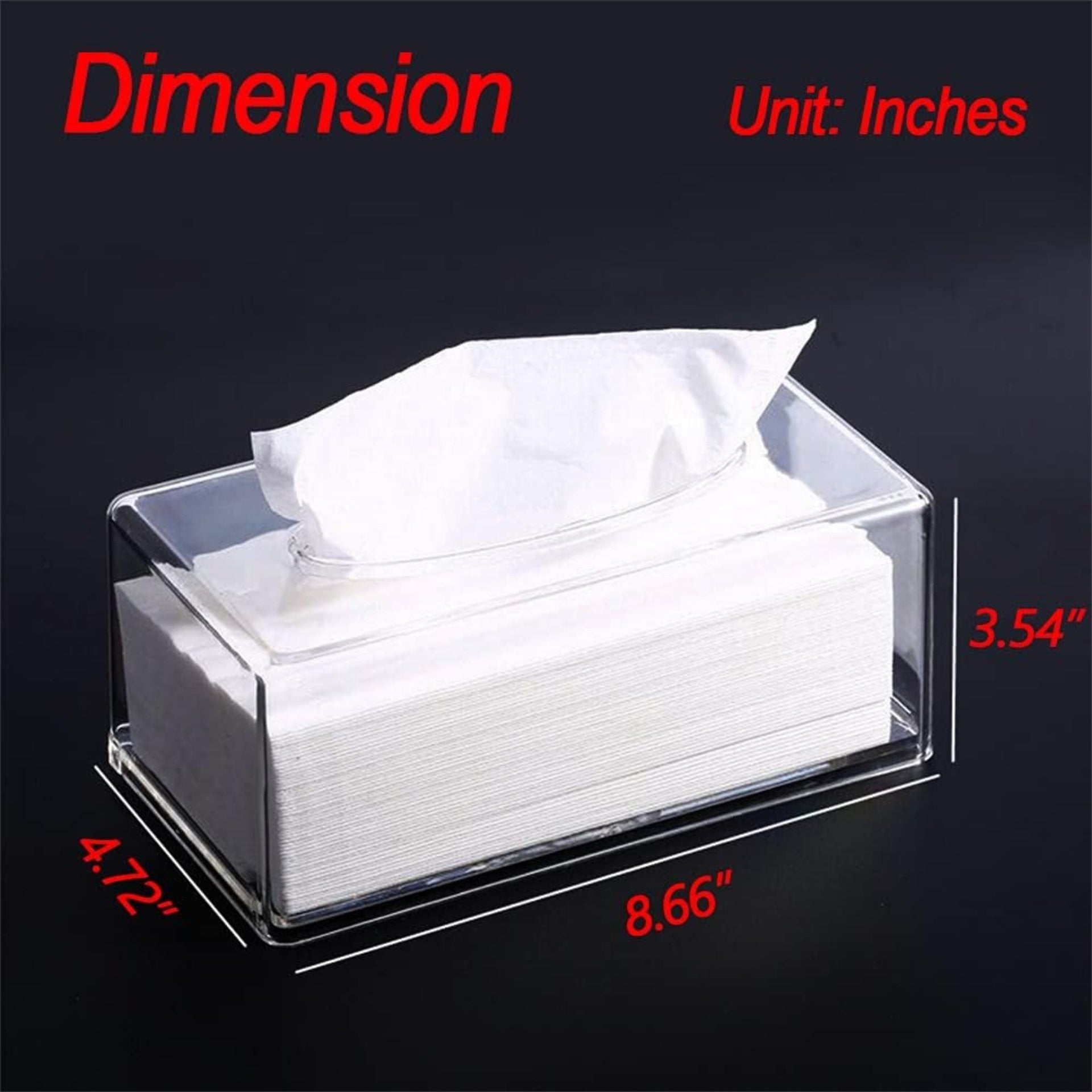 Transparent Acrylic Tissue Box Paper Extraction Box - Heritage cosmetics and beauty care