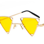 new sunglasses punk wind triangle hollow sunglasses glasses Europe and the United States personality metal sunglasses - Heritage cosmetics and beauty care