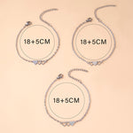 Love Heart Charms Chain Bracelets For Sisters Best Friends - Heritage cosmetics and beauty care