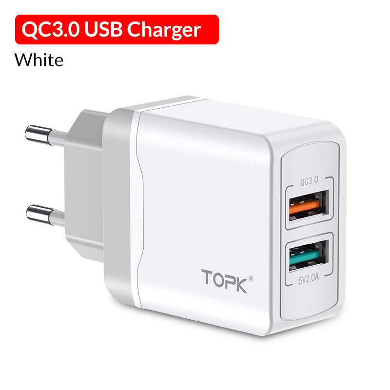 TOPK Quick Charge 3.0 18W QC 3.0 Dual USB Charger Heritage cosmetics and beauty care