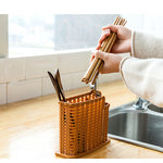 Woven Hollowed Chopsticks Storage Box Kitchen Tableware - Heritage cosmetics and beauty care