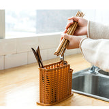 Woven Hollowed Chopsticks Storage Box Kitchen Tableware - Heritage cosmetics and beauty care