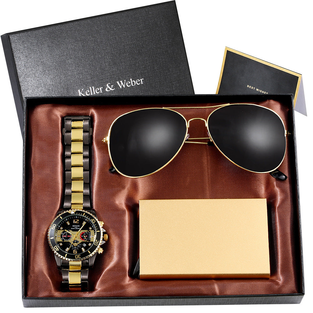 Quartz Watch Sunglasses Suit Men - Heritage cosmetics and beauty care