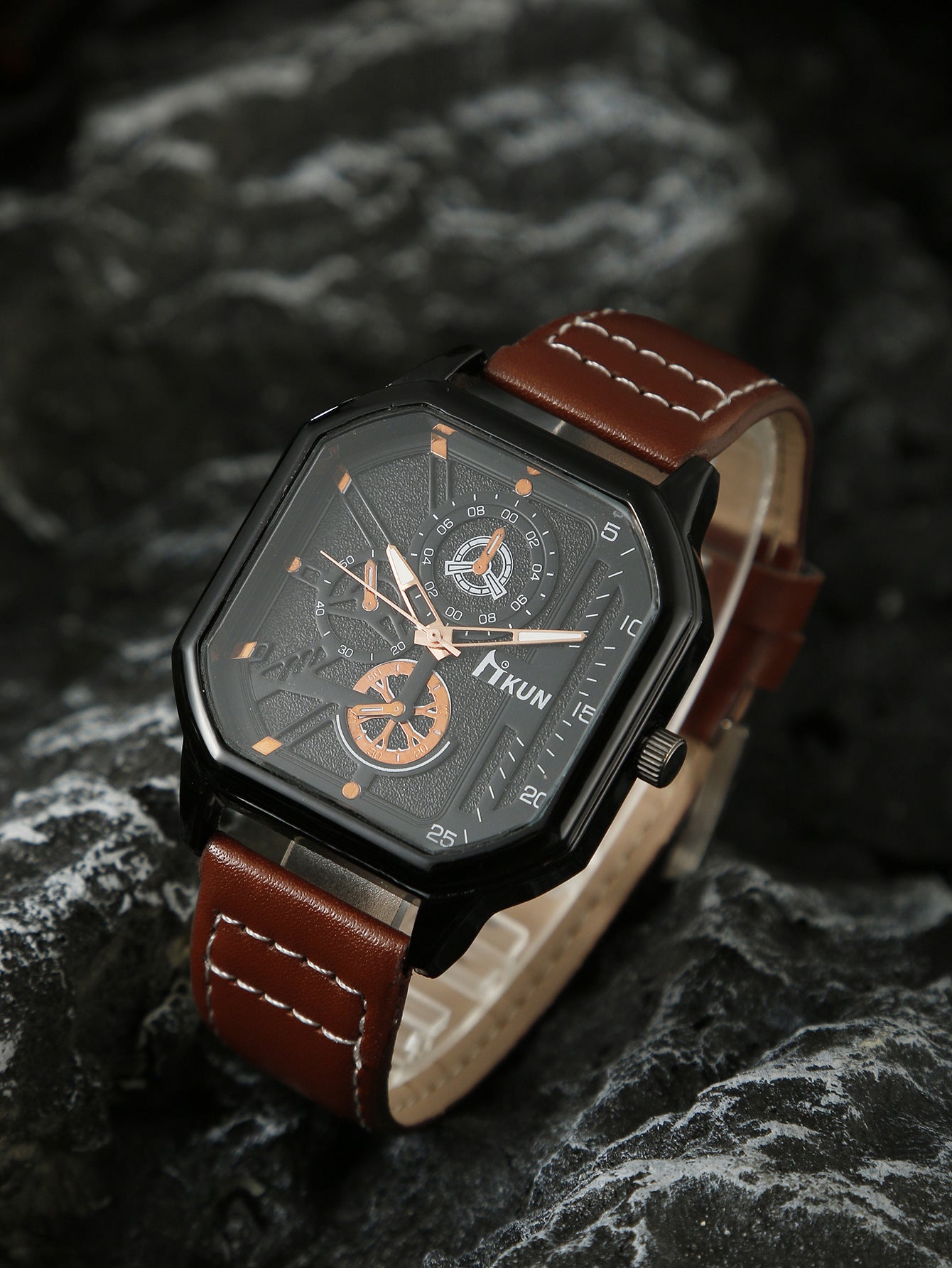 Double-layer Square Shell Casual Men's Watch Suit - Heritage cosmetics and beauty care