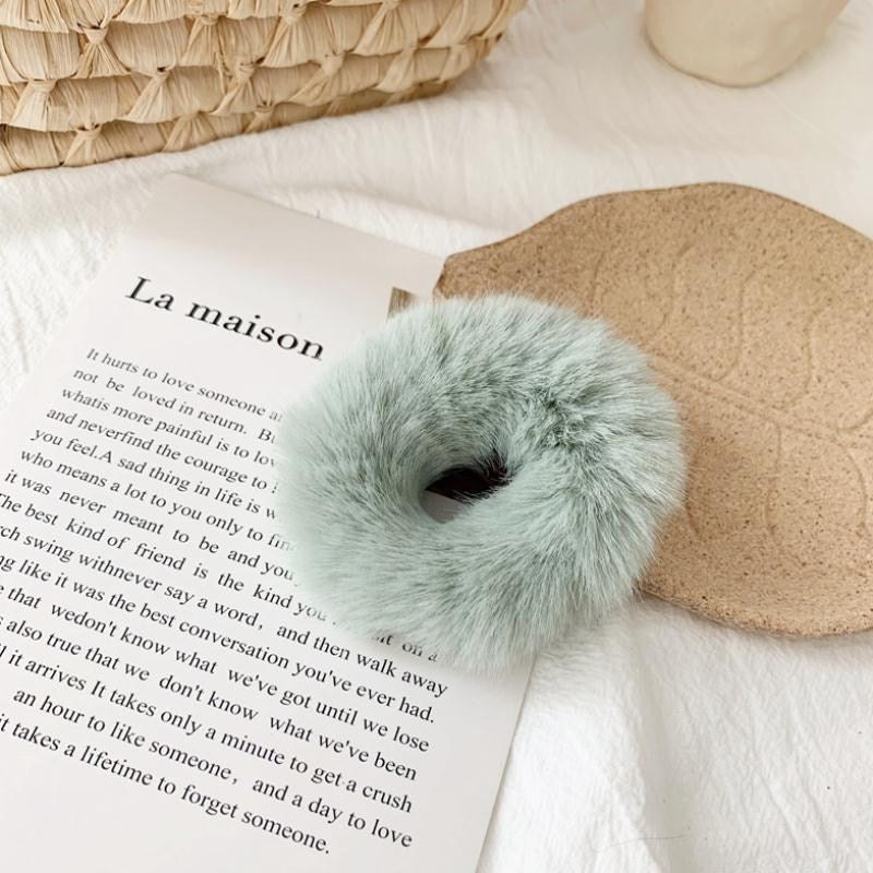 Rabbit hair donut hair rope mink hair hair rope - Heritage cosmetics and beauty care