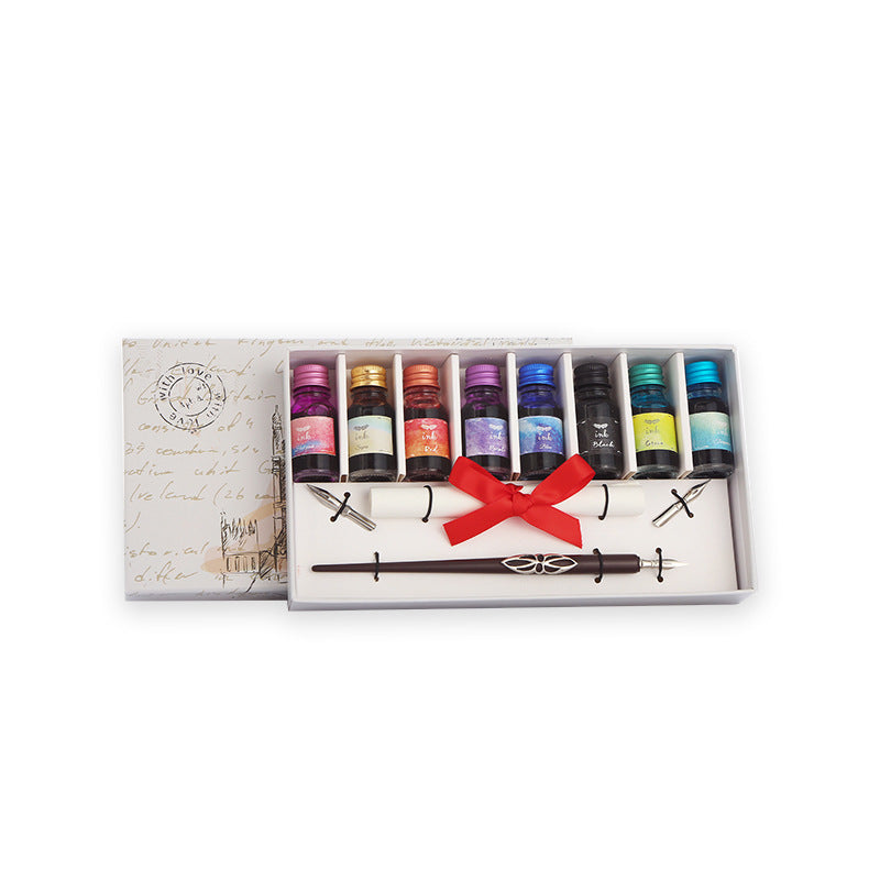 Pen and Ink Gift Box Wooden Dip Pen Set - Heritage cosmetics and beauty care