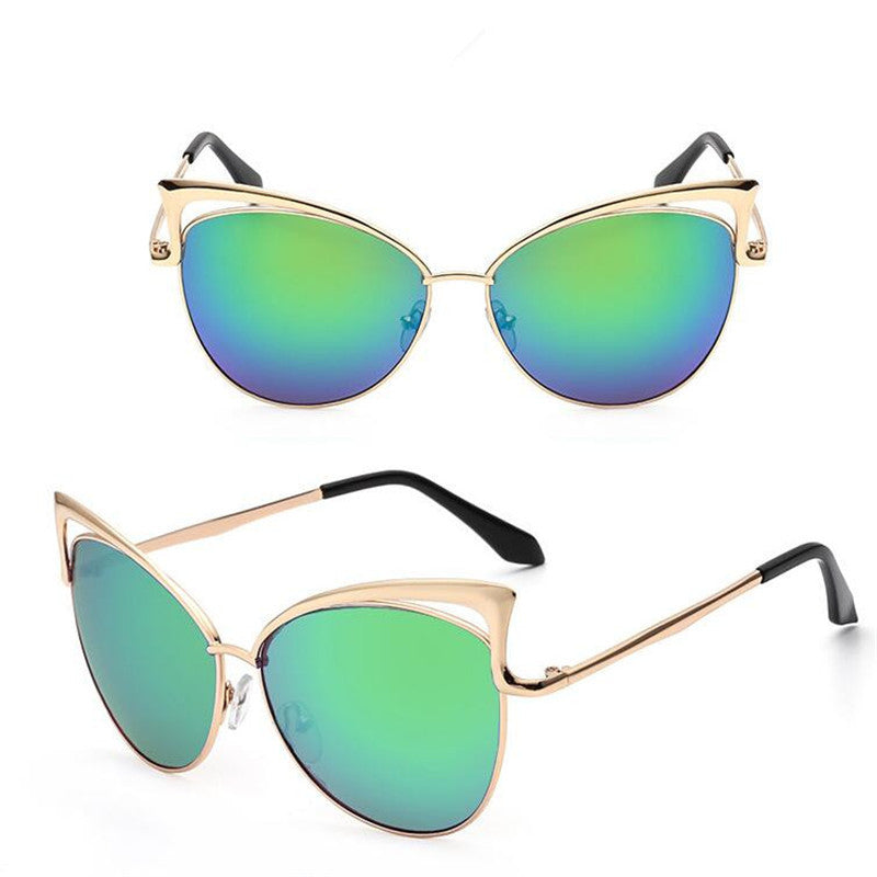 Colorful reflective hollow sunglasses - Heritage cosmetics and beauty care