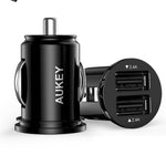 AUKEY Universal Mini Car Charger 2USB Car-Charger Auto Charger Mobile Phone Cell Phone Charging Adapter Heritage cosmetics and beauty care