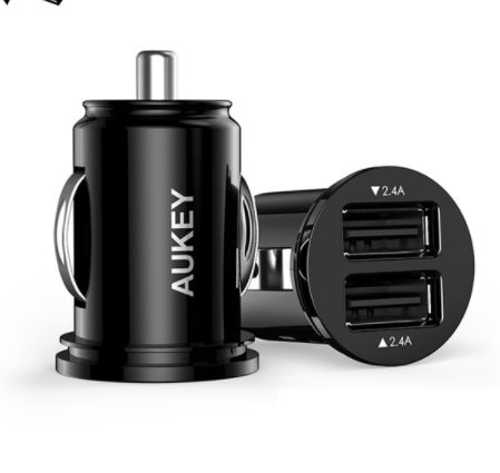 AUKEY Universal Mini Car Charger 2USB Car-Charger Auto Charger Mobile Phone Cell Phone Charging Adapter Heritage cosmetics and beauty care