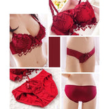 Sexy lace gathered bra set - Heritage cosmetics and beauty care