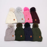 Fleece-lined Thickened Knitting Warm Men's And Women's Wool Hats With Fur Ball - Heritage cosmetics and beauty care